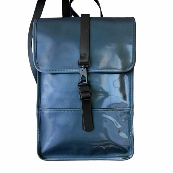 Rains Mini Unisex Waterproof Backpack in 25 Sonic / Blue - Picture 1 of 9